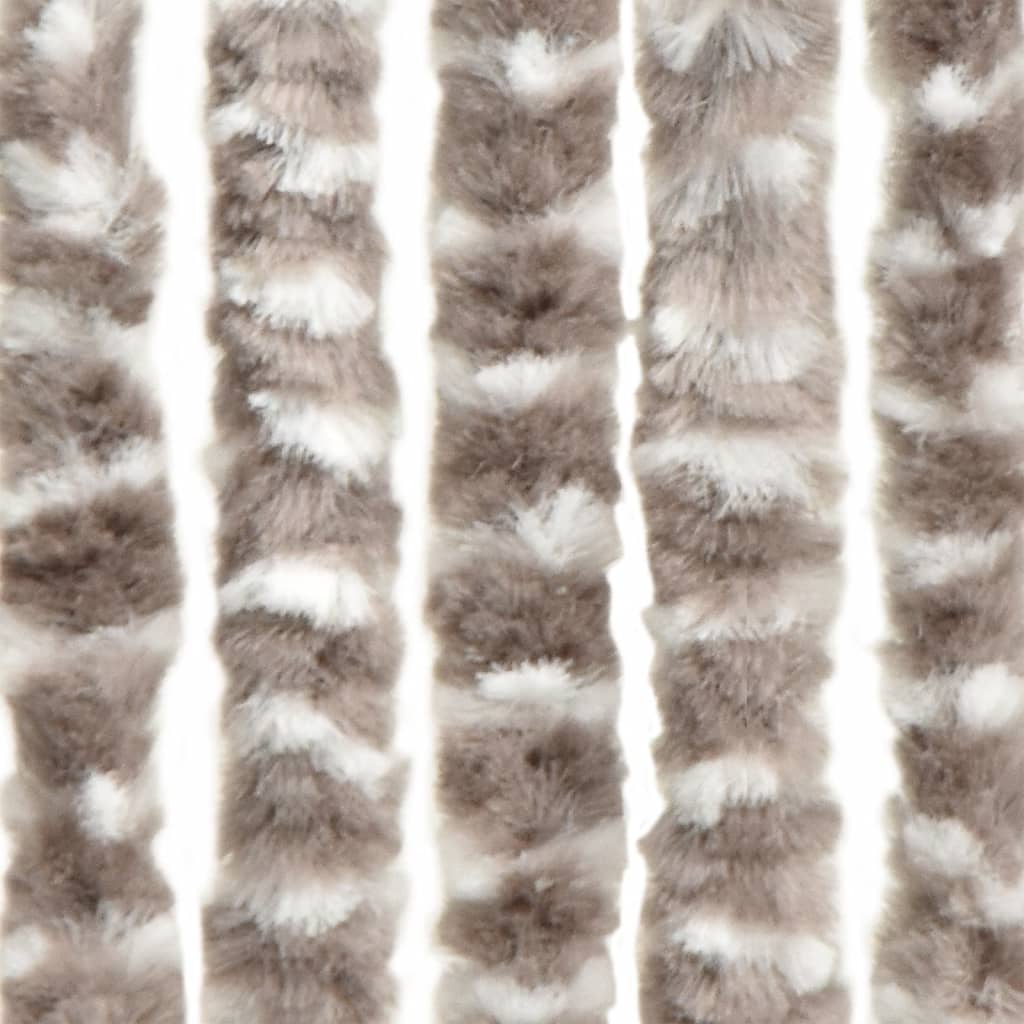 Fluegardin gråbrun og hvit 56x200 cm chenille