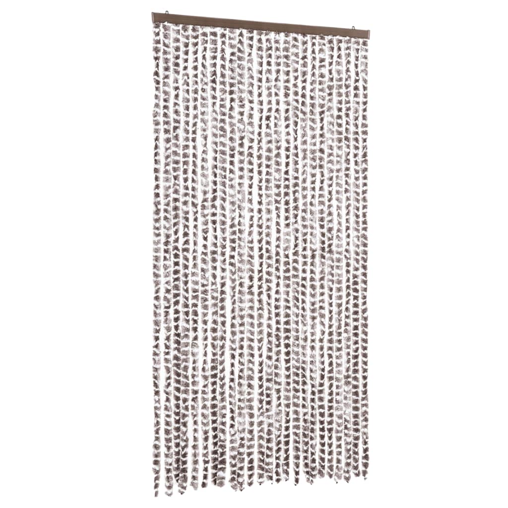 Fluegardin gråbrun og hvit 100x200 cm chenille