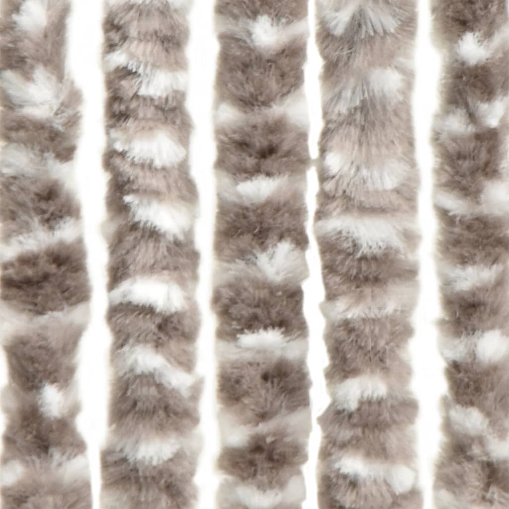 Fluegardin gråbrun og hvit 100x230 cm chenille
