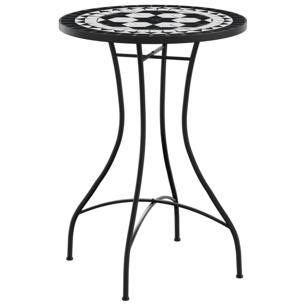 Bistrobord med mosaikk blå og hvit Ø50x70 cm keramikk