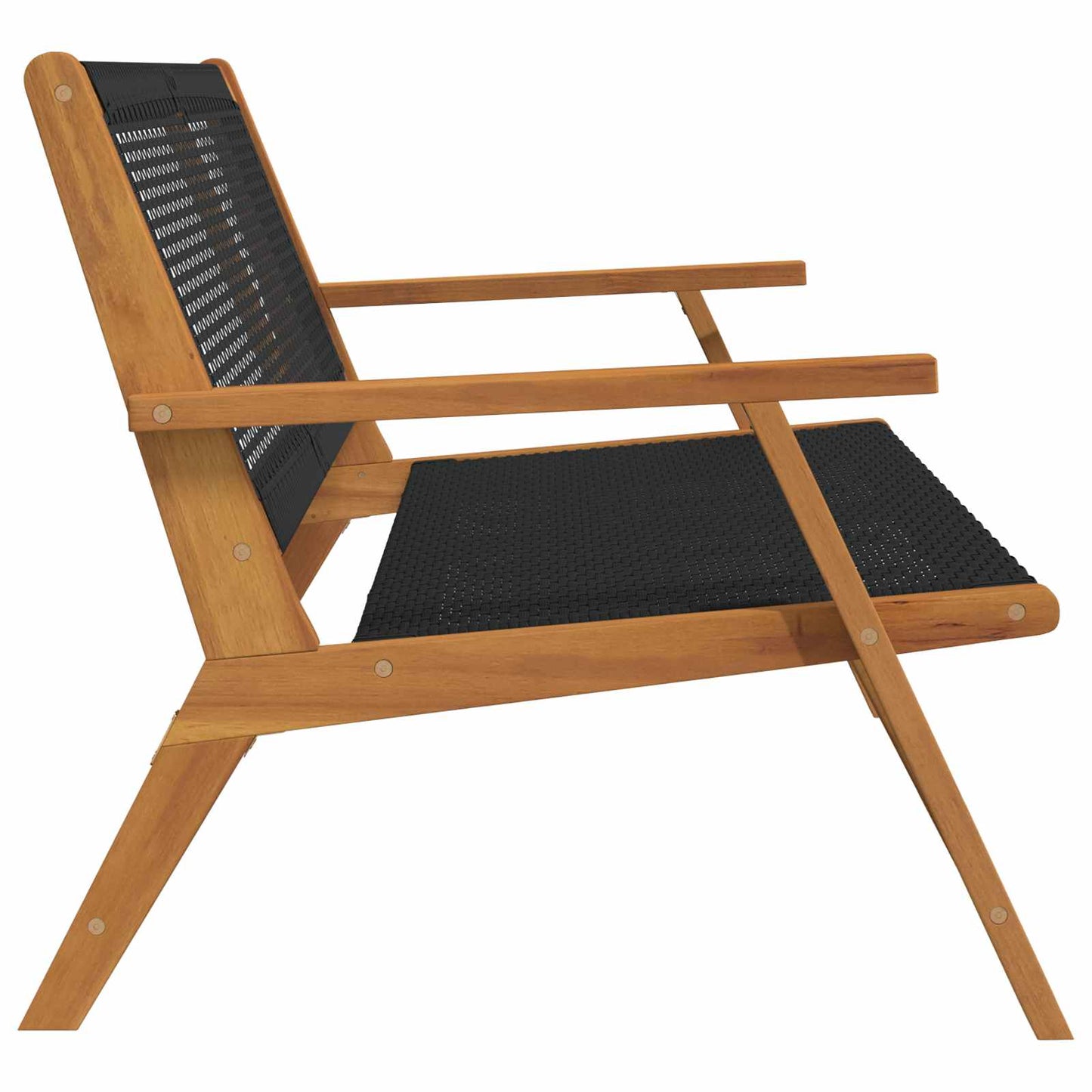 Hage Relax Benk Svart Solid akasietre