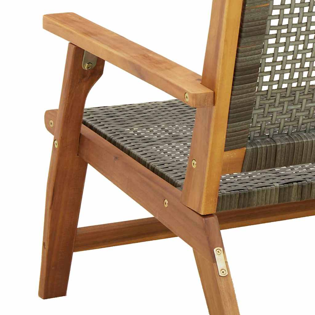 Hagemøbler 2 pcs Grå 67 x 78 x 73 cm Solid akasietre