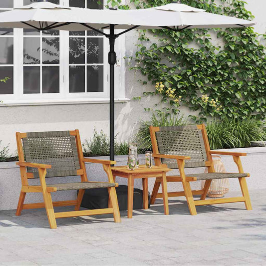 Hagemøbler 2 pcs Grå 67 x 78 x 73 cm Solid akasietre