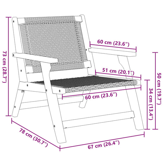 Hagemøbler 2 pcs Beige 67 x 78 x 73 cm Solid akasietre