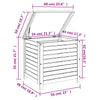 Putekasse 60x50x55 cm heltre eukalyptus