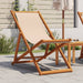 Sammenleggbar strandstol beige heltre eukalyptus og stoff vidaXL