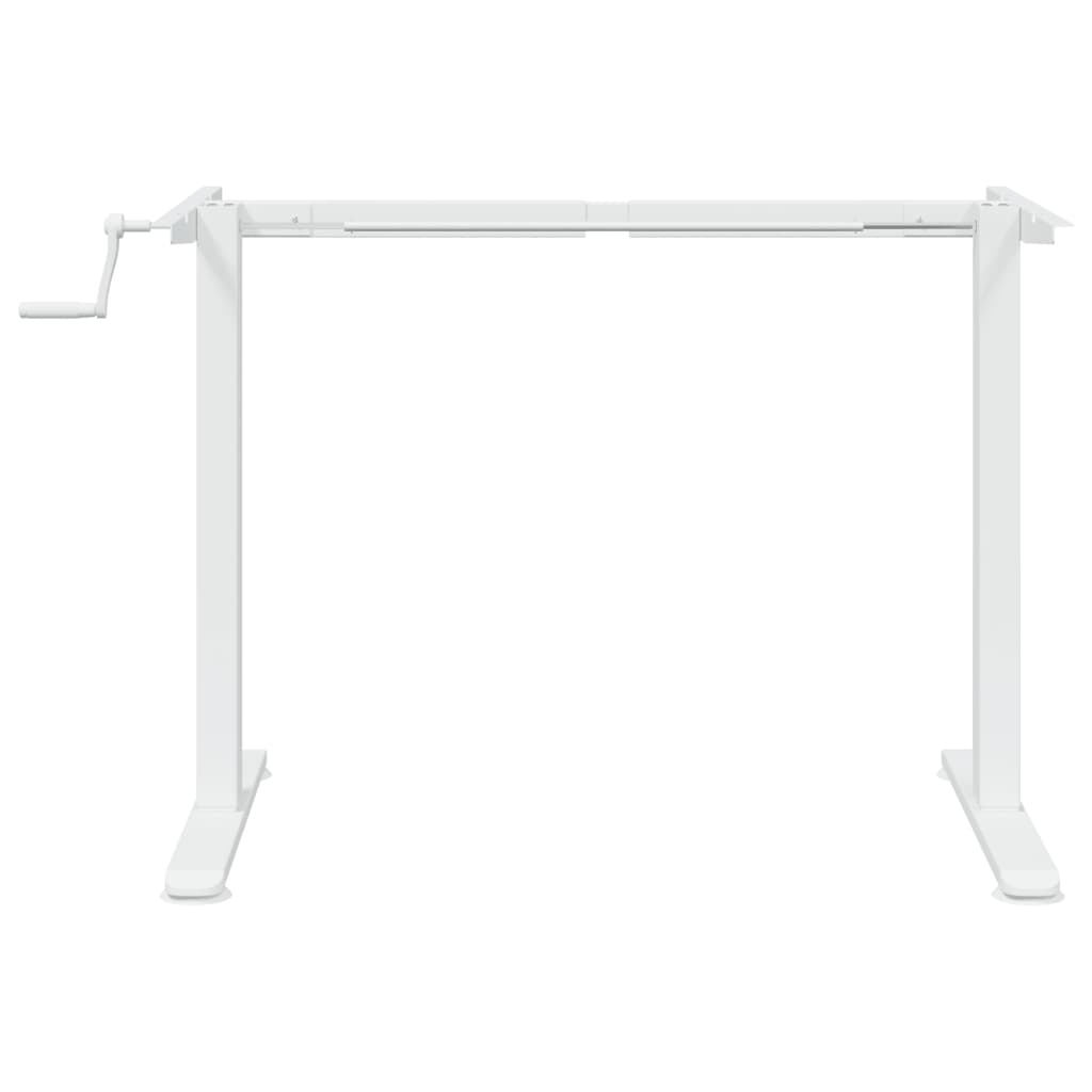 Stående ramme for skrivebord hvit (94-135)x60x(70-114) cm stål