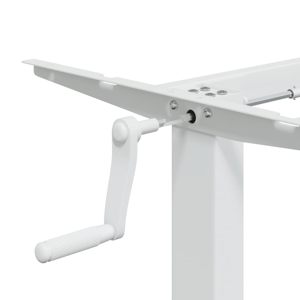 Stående ramme for skrivebord hvit (94-135)x60x(70-114) cm stål