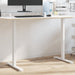 Stående ramme for skrivebord hvit (94-135)x60x(70-114) cm stål