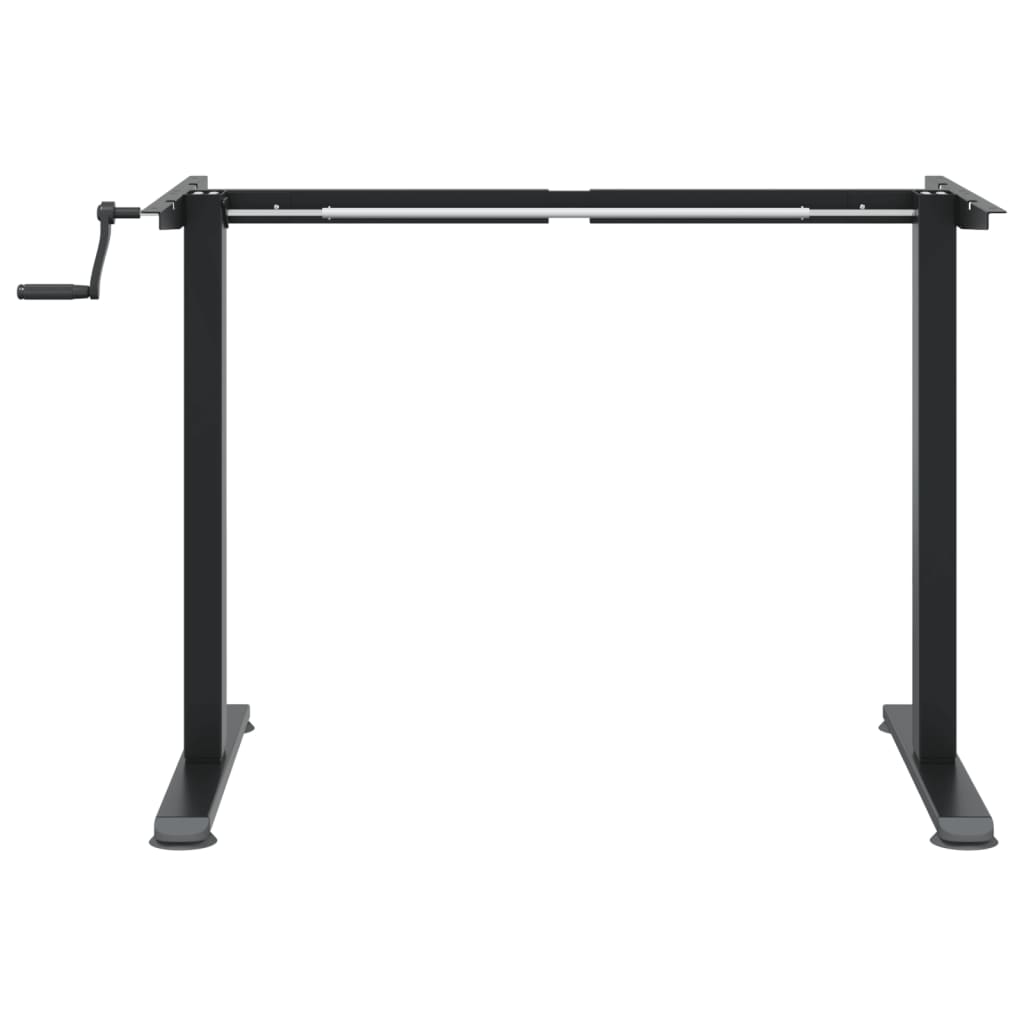 Stående ramme for skrivebord svart (94-135)x60x(70-114) cm stål