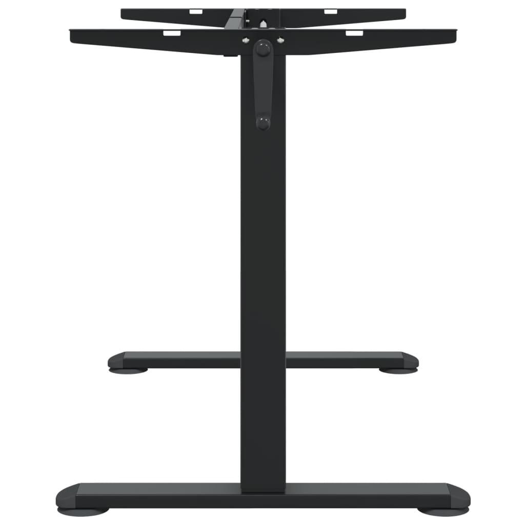 Stående ramme for skrivebord svart (94-135)x60x(70-114) cm stål