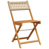 Bistrostoler 2 stk beige heltre akasie og polyrotting