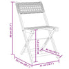 Bistrostoler 2 stk beige heltre akasie og polyrotting