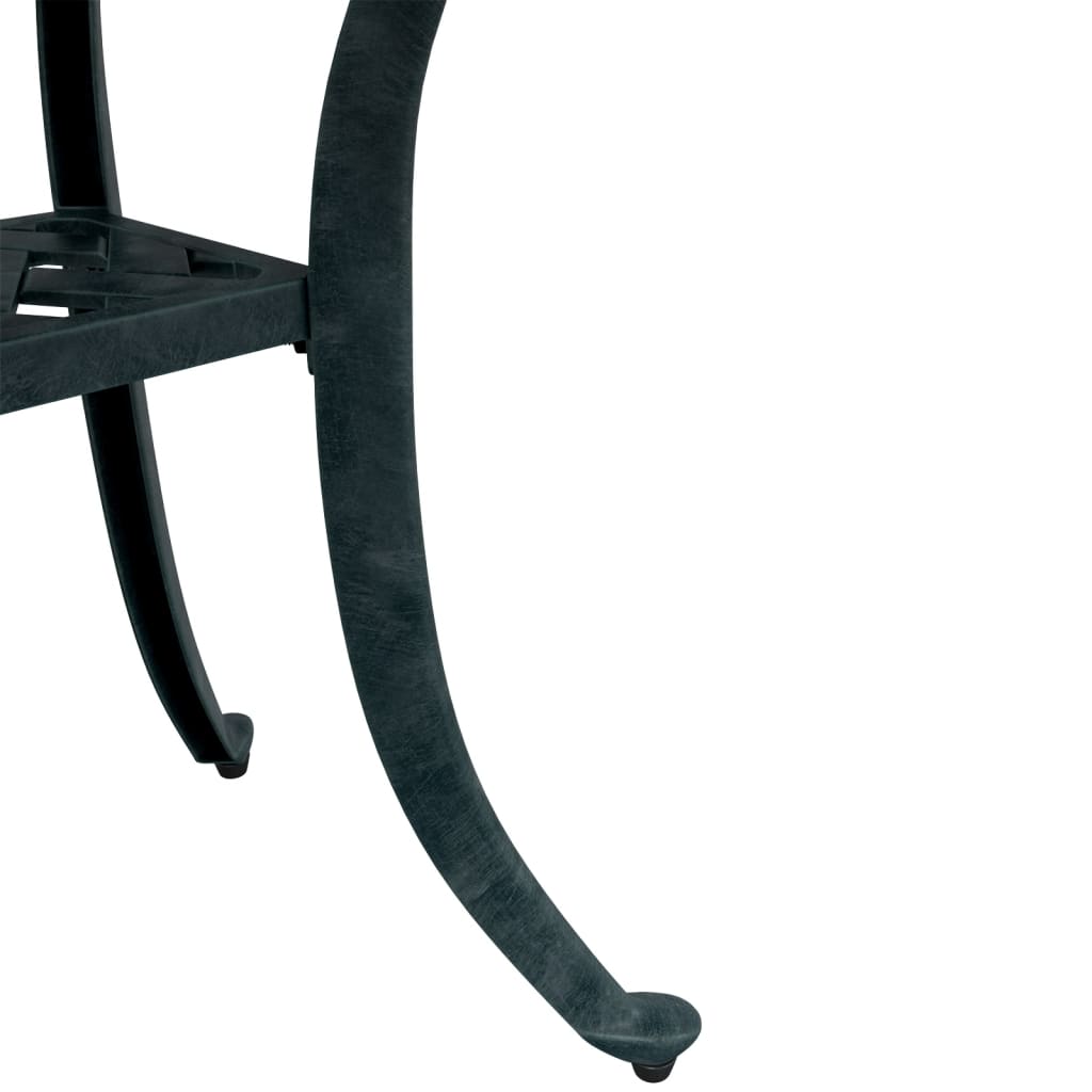 Hagebord grønn 53x53x53 cm støpt aluminium vidaXL