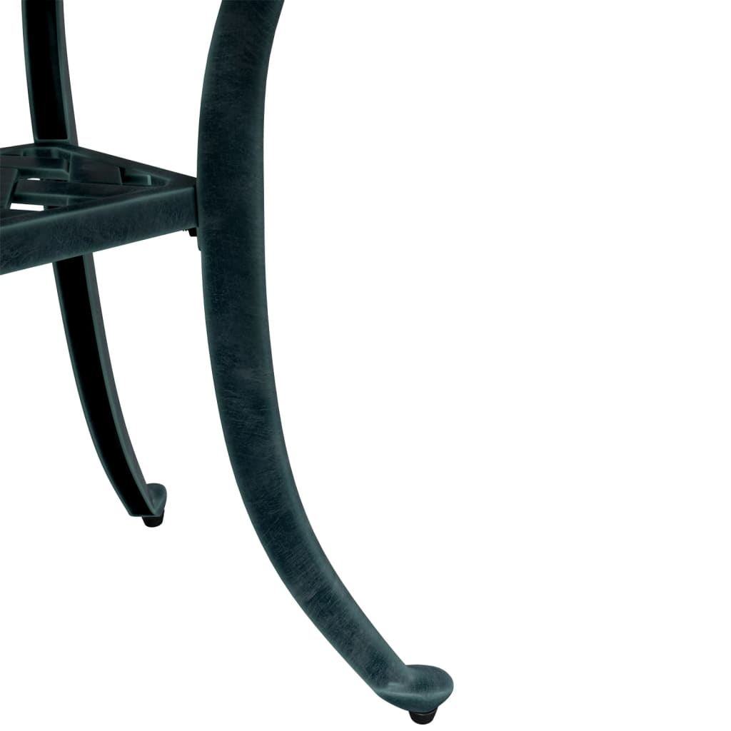 Hagebord grønn 53x53x53 cm støpt aluminium vidaXL