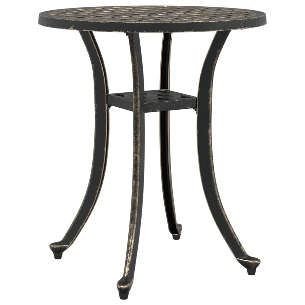 Hagebord bronse Ø48x53 cm støpt aluminium vidaXL