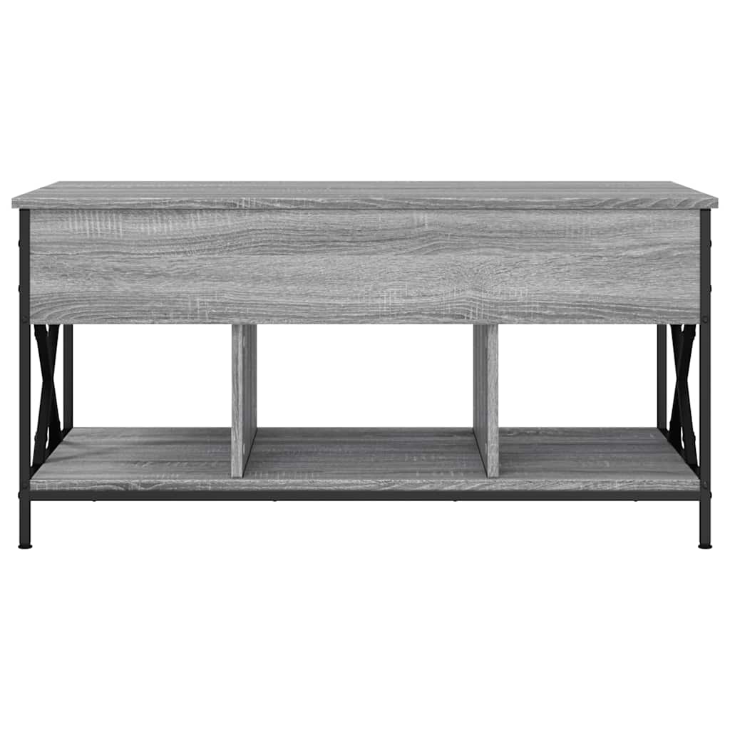 Salongbord grå sonoma 100x55x50 cm konstruert tre og metall