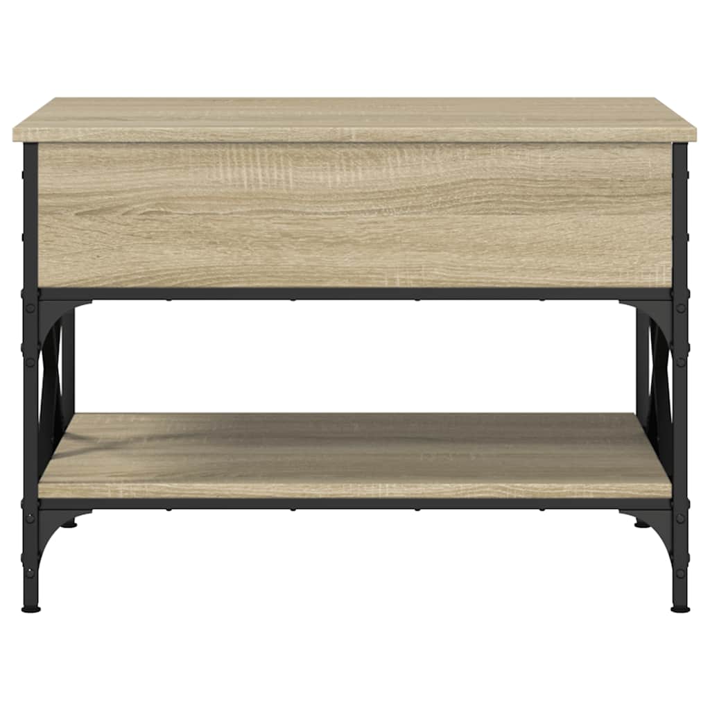 Salongbord sonoma eik 70x50x50 cm konstruert tre og metall