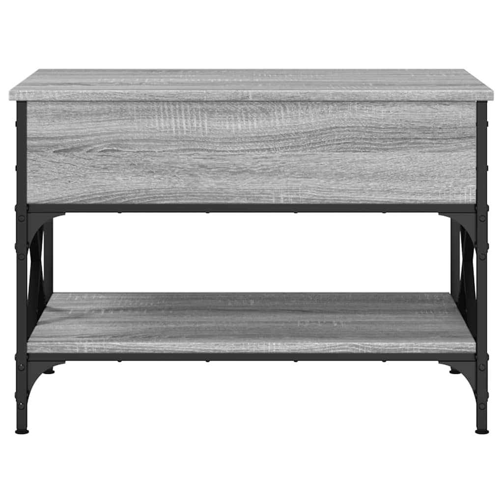 Salongbord grå sonoma 70x50x50 cm konstruert tre og metall