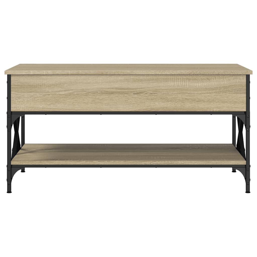 Salongbord sonoma eik 100x55x50 cm konstruert tre og metall
