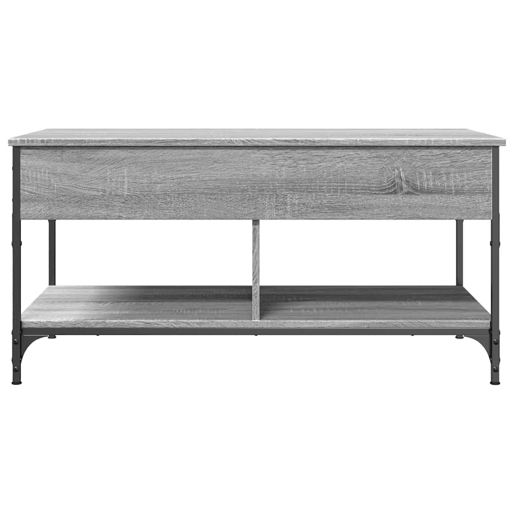 Salongbord grå sonoma 100x55x50 cm konstruert tre og metall vidaXL