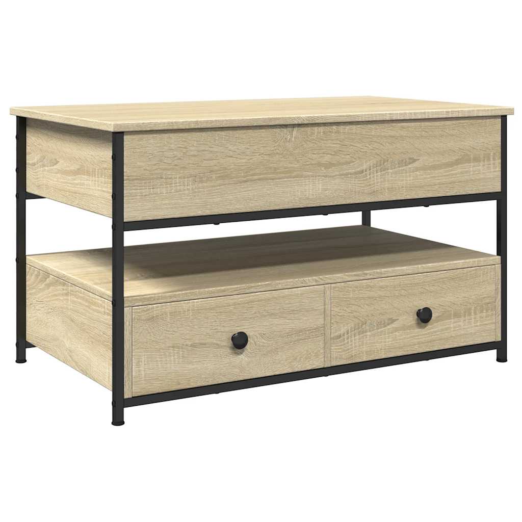 Salongbord sonoma eik 85x50x50 cm konstruert tre og metall