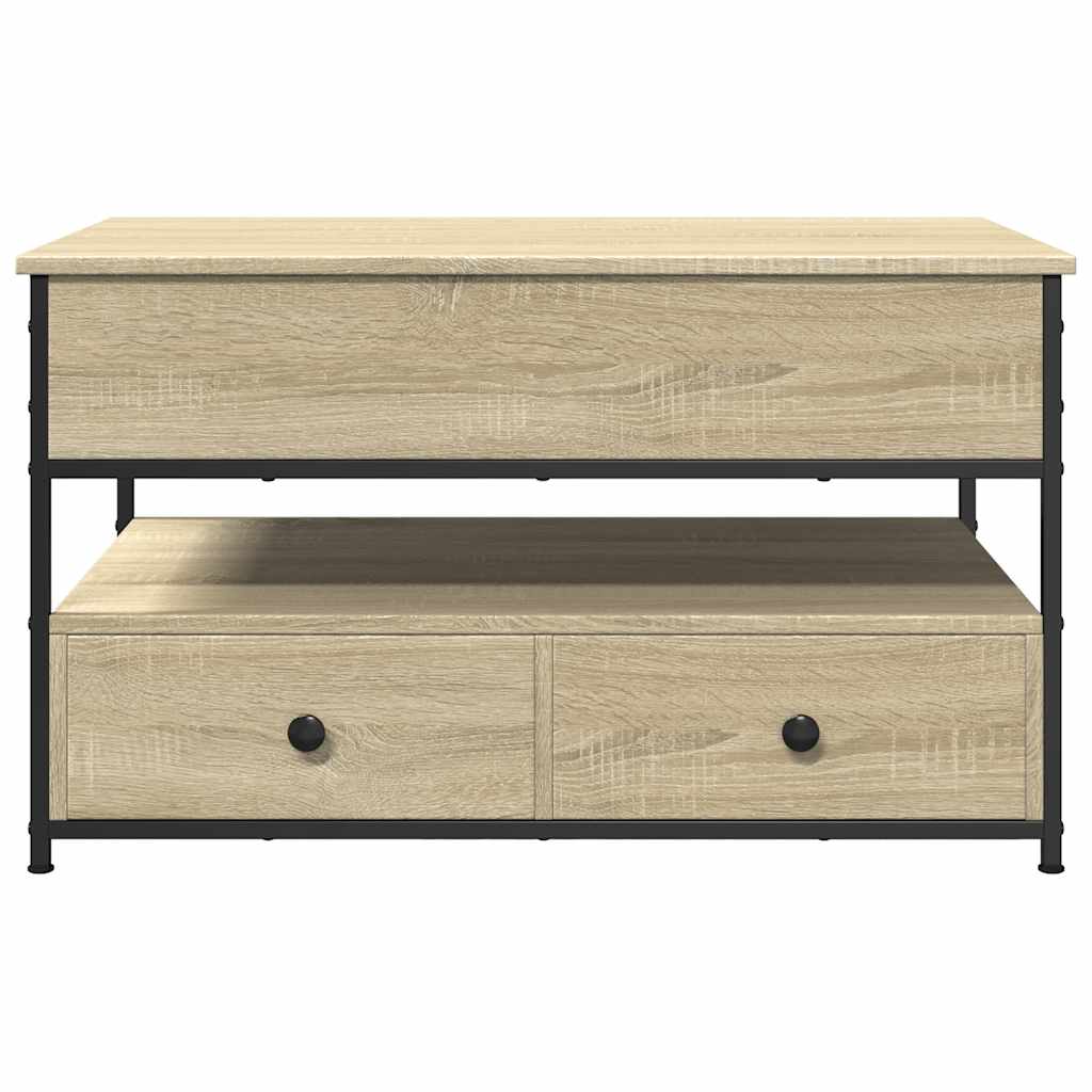 Salongbord sonoma eik 85x50x50 cm konstruert tre og metall