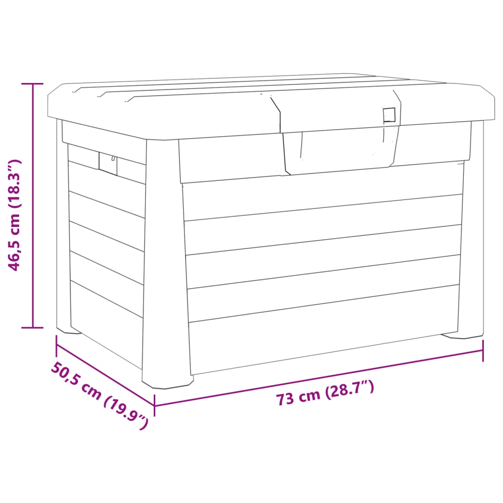 Putekasse antrasitt 73x50,5x46,5 cm polypropylen