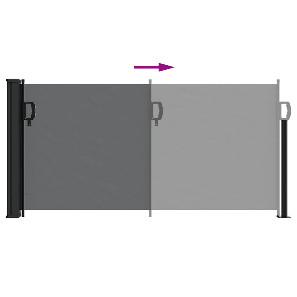 Uttrekkbar sidemarkise svart 100x300 cm vidaXL