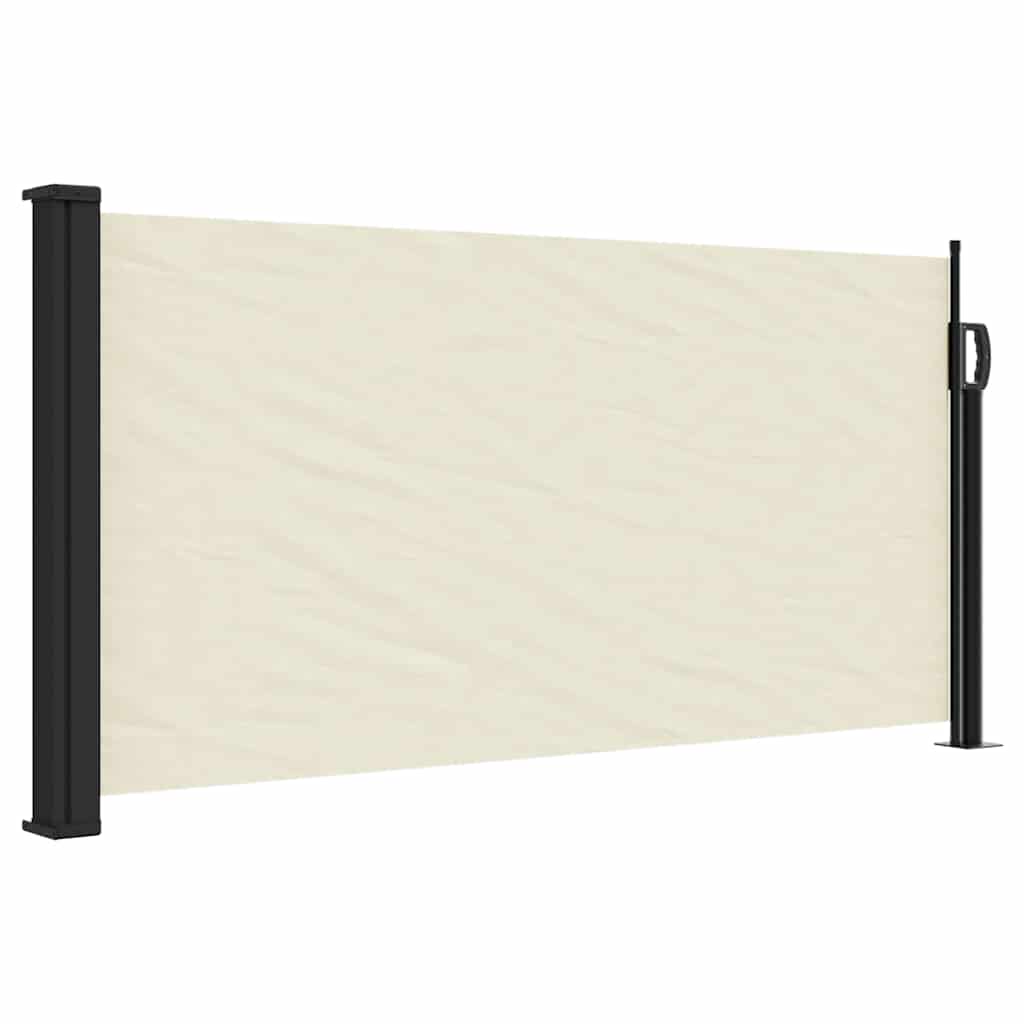 Uttrekkbar sidemarkise kremhvit 100x300 cm vidaXL
