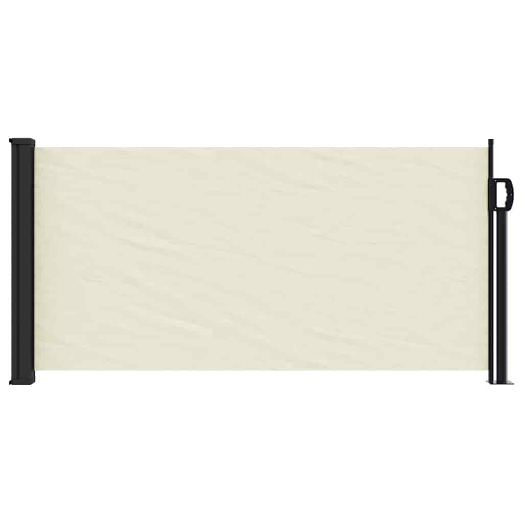 Uttrekkbar sidemarkise kremhvit 100x300 cm vidaXL