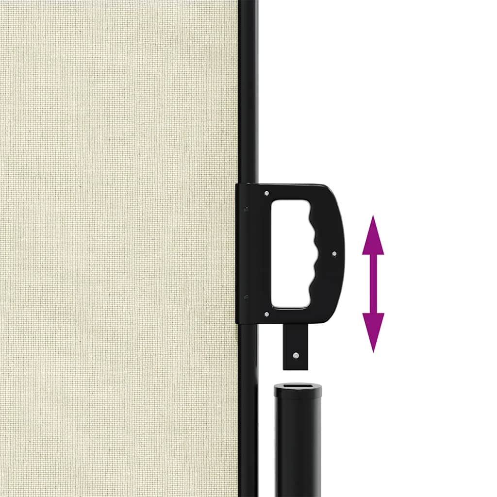 Uttrekkbar sidemarkise kremhvit 100x300 cm vidaXL