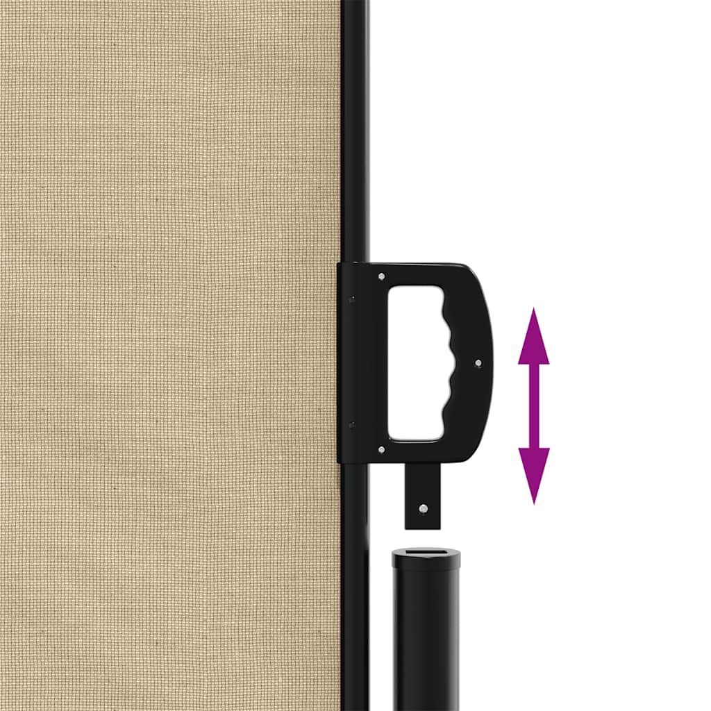 Uttrekkbar sidemarkise beige 100x300 cm vidaXL