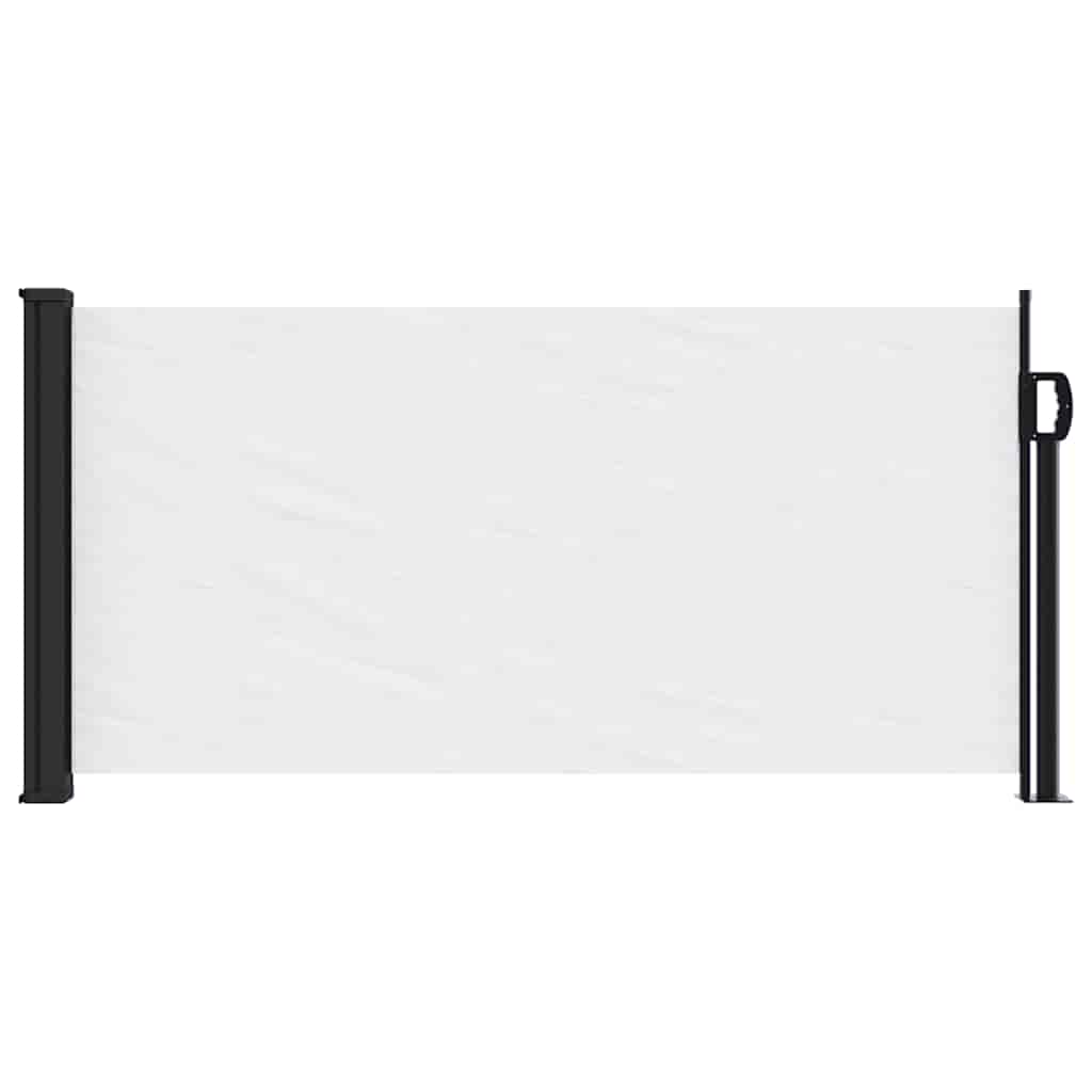 Uttrekkbar sidemarkise hvit 100x300 cm vidaXL