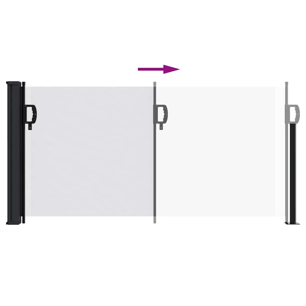 Uttrekkbar sidemarkise hvit 100x300 cm vidaXL