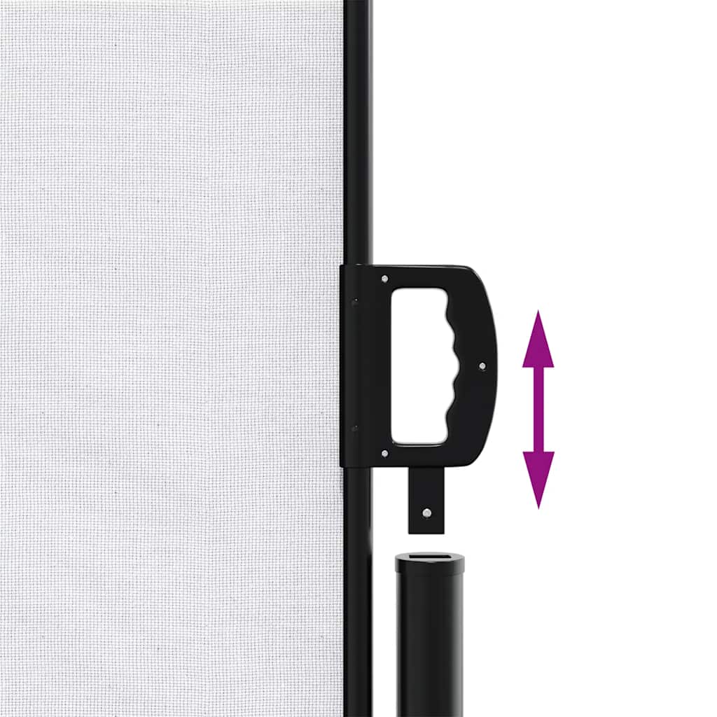 Uttrekkbar sidemarkise hvit 100x300 cm vidaXL