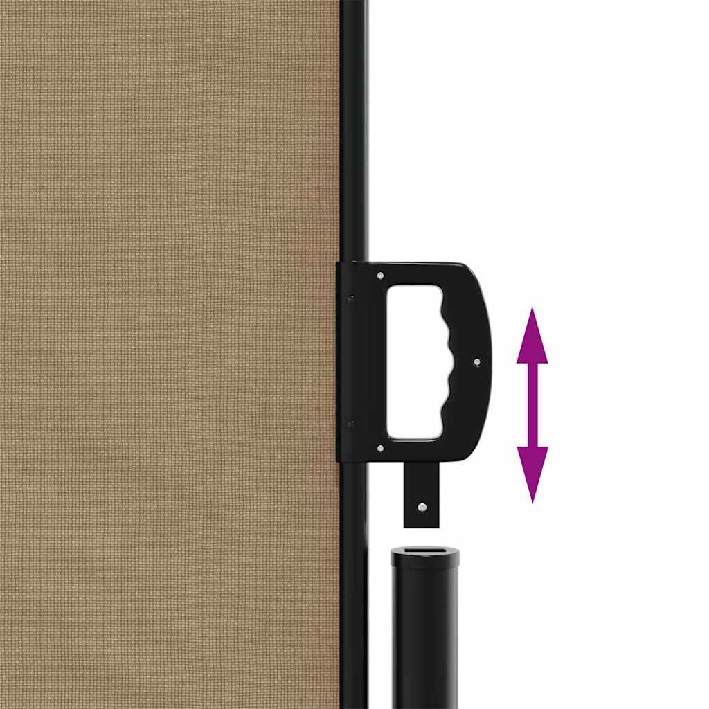 Uttrekkbar sidemarkise gråbrun 100x300 cm vidaXL