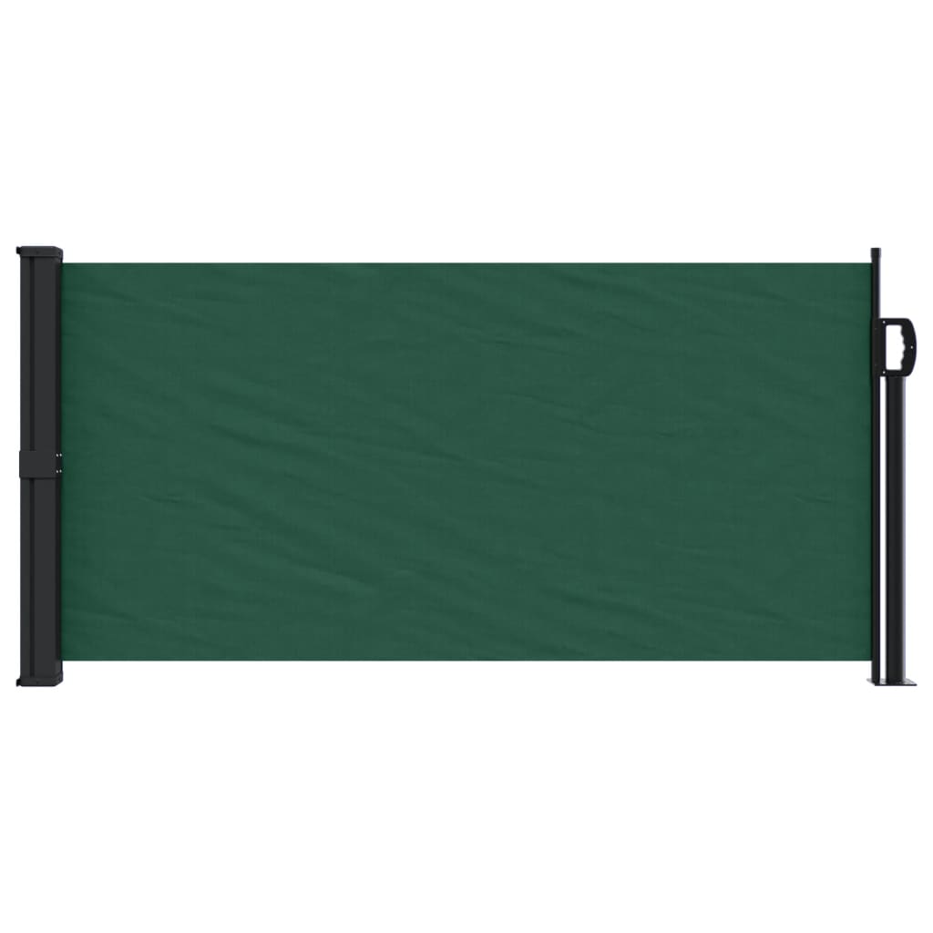 Uttrekkbar sidemarkise mørkegrønn 100x300 cm