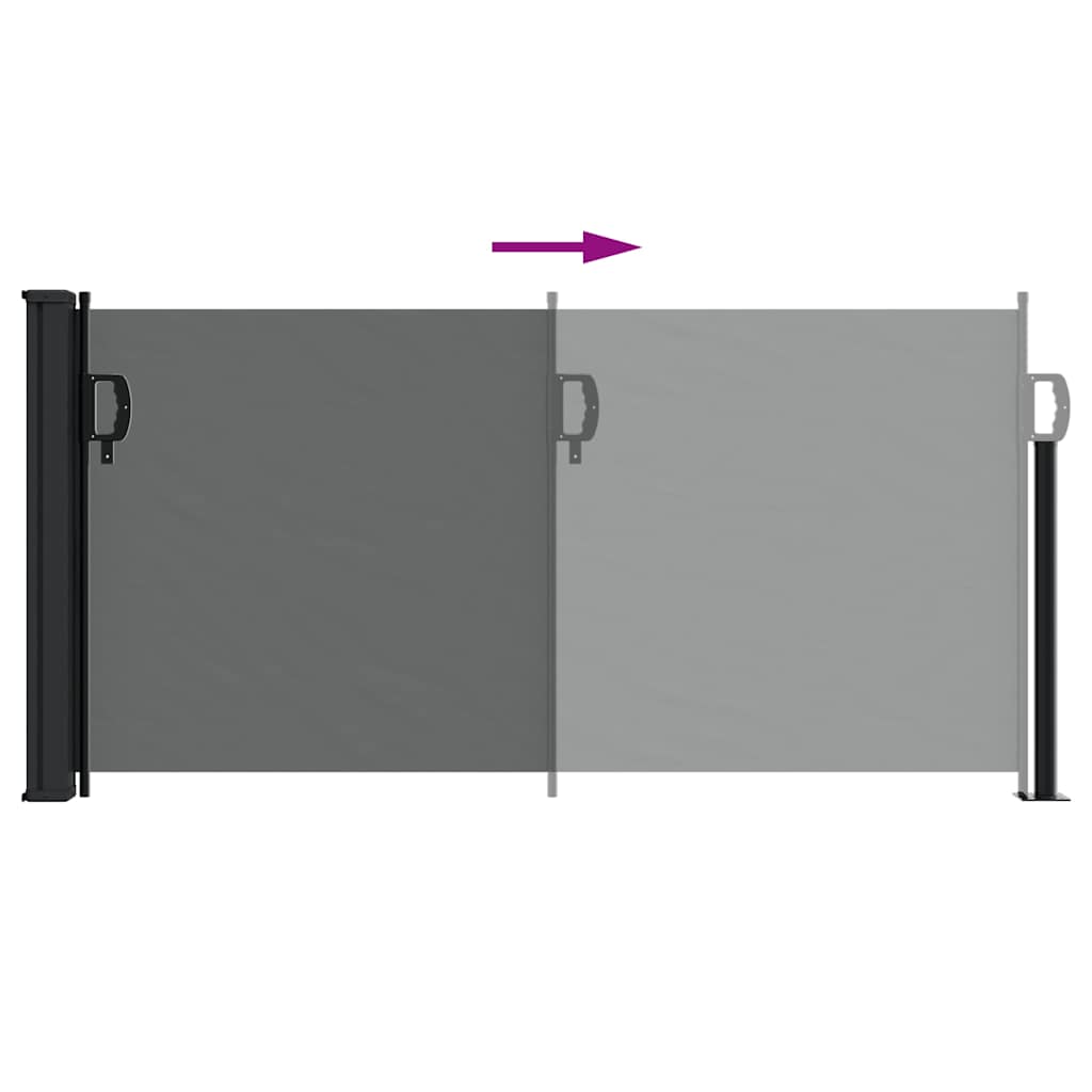 Uttrekkbar sidemarkise antrasitt 100x300 cm vidaXL