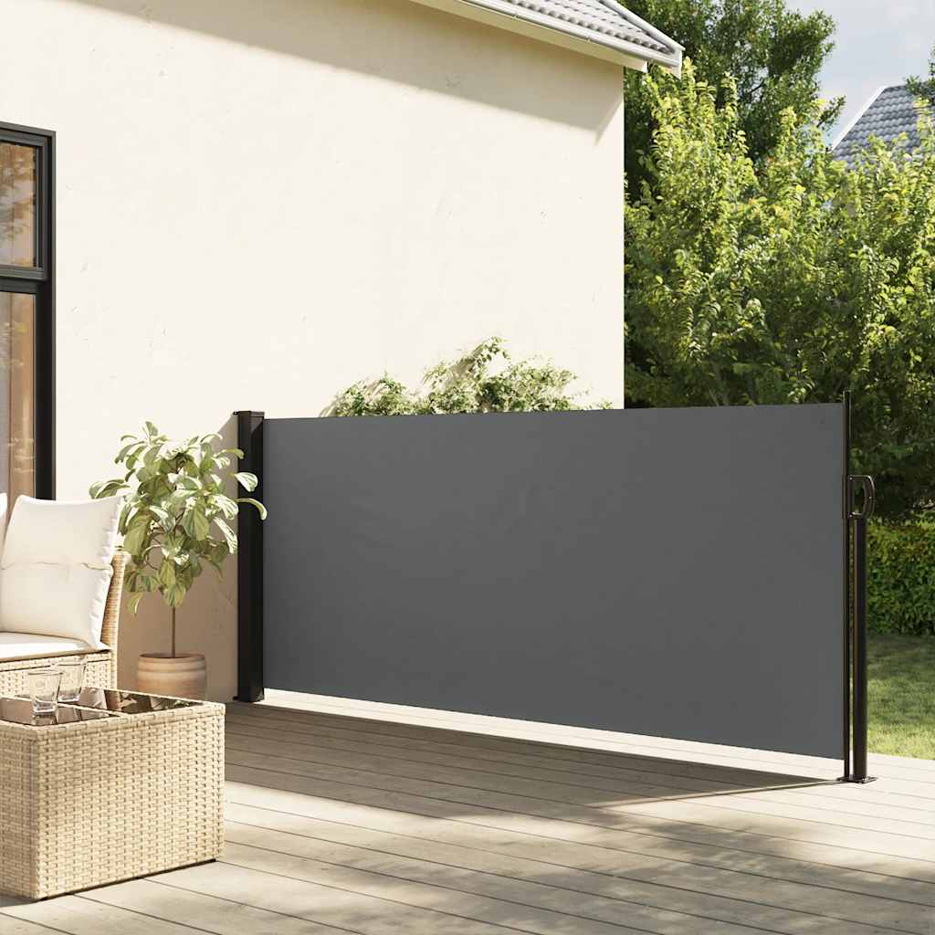 Uttrekkbar sidemarkise antrasitt 100x300 cm vidaXL