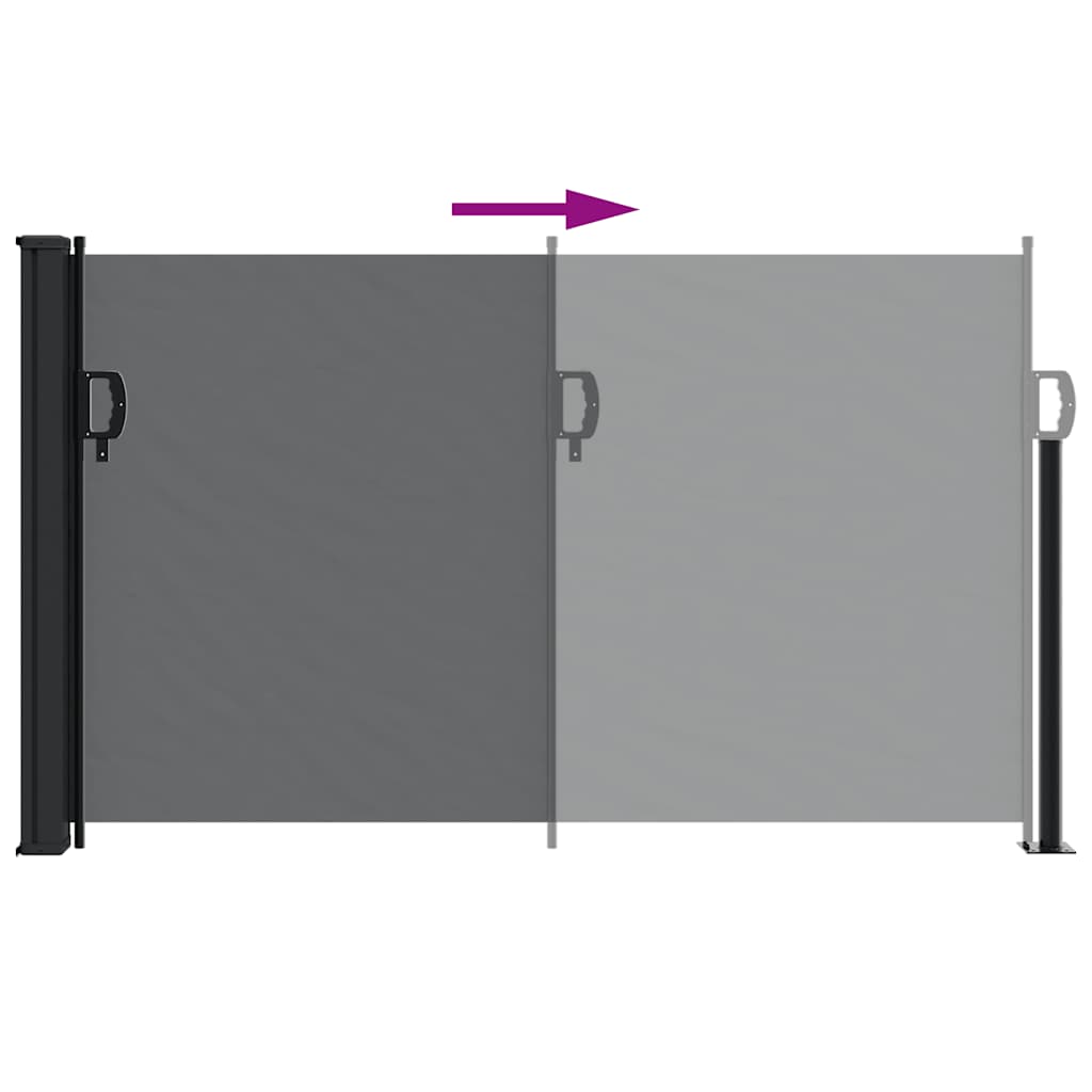 Uttrekkbar sidemarkise svart 117x300 cm vidaXL