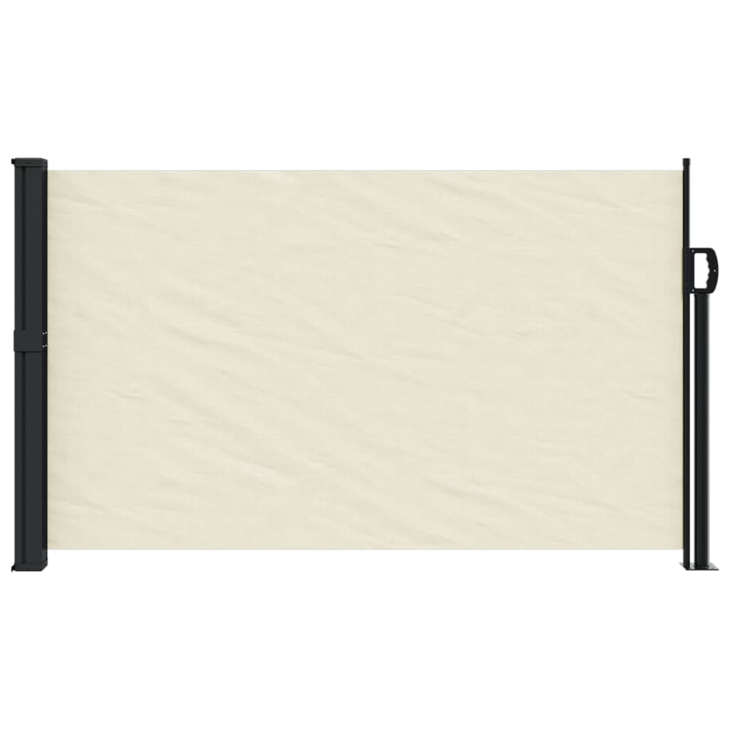 Uttrekkbar sidemarkise kremhvit 117x300 cm