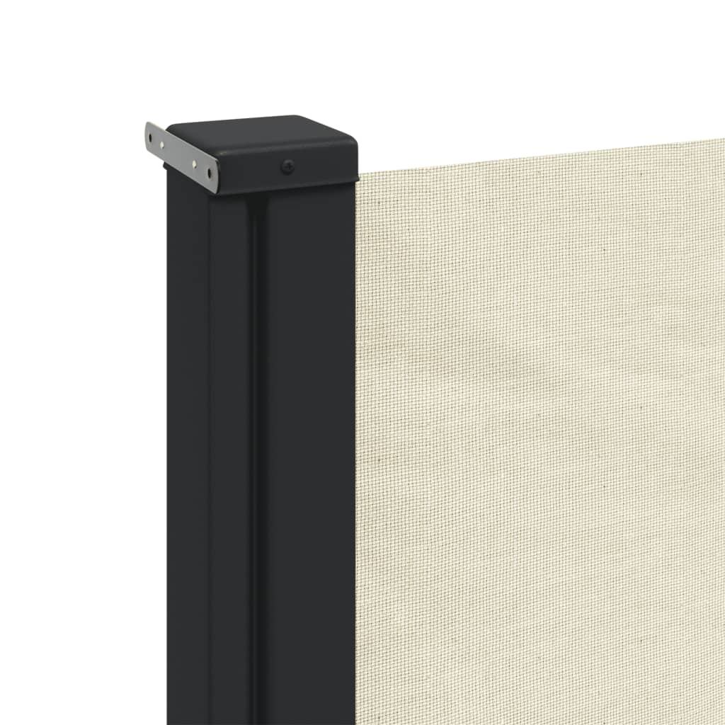 Uttrekkbar sidemarkise kremhvit 117x300 cm