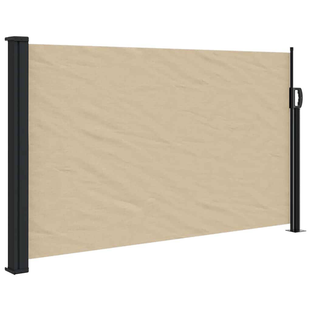 Uttrekkbar sidemarkise beige 117x300 cm vidaXL