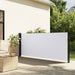 Uttrekkbar sidemarkise hvit 117x300 cm