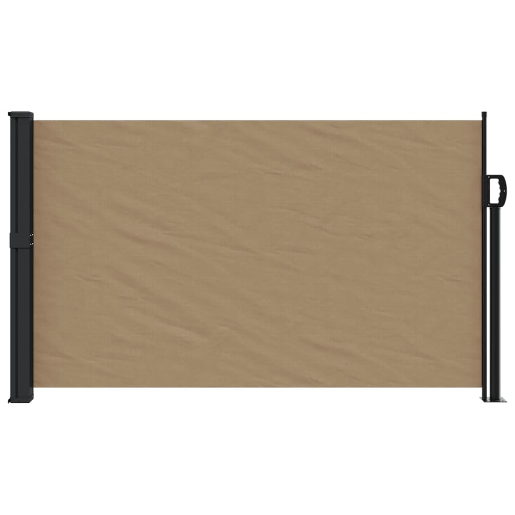 Uttrekkbar sidemarkise gråbrun 117x300 cm