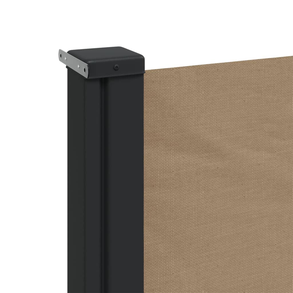 Uttrekkbar sidemarkise gråbrun 117x300 cm