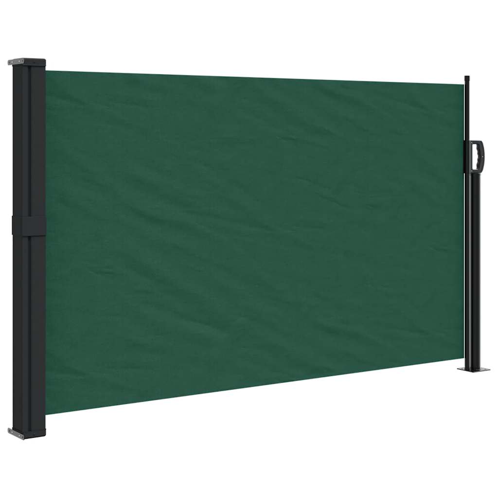 Uttrekkbar sidemarkise mørkegrønn 117x300 cm