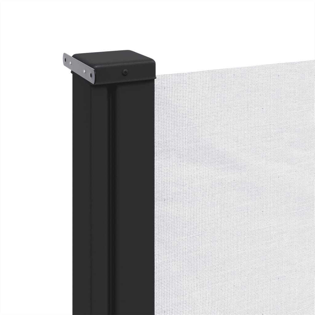 Uttrekkbar sidemarkise hvit 140x300 cm