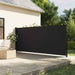 Uttrekkbar sidemarkise svart 160x300 cm